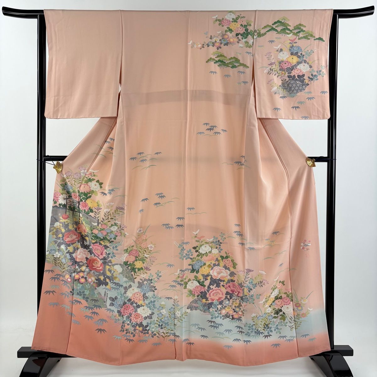 紬 身丈160cm 裄丈63.5cm 正絹 秀品 訪問着 身丈160cm 裄丈