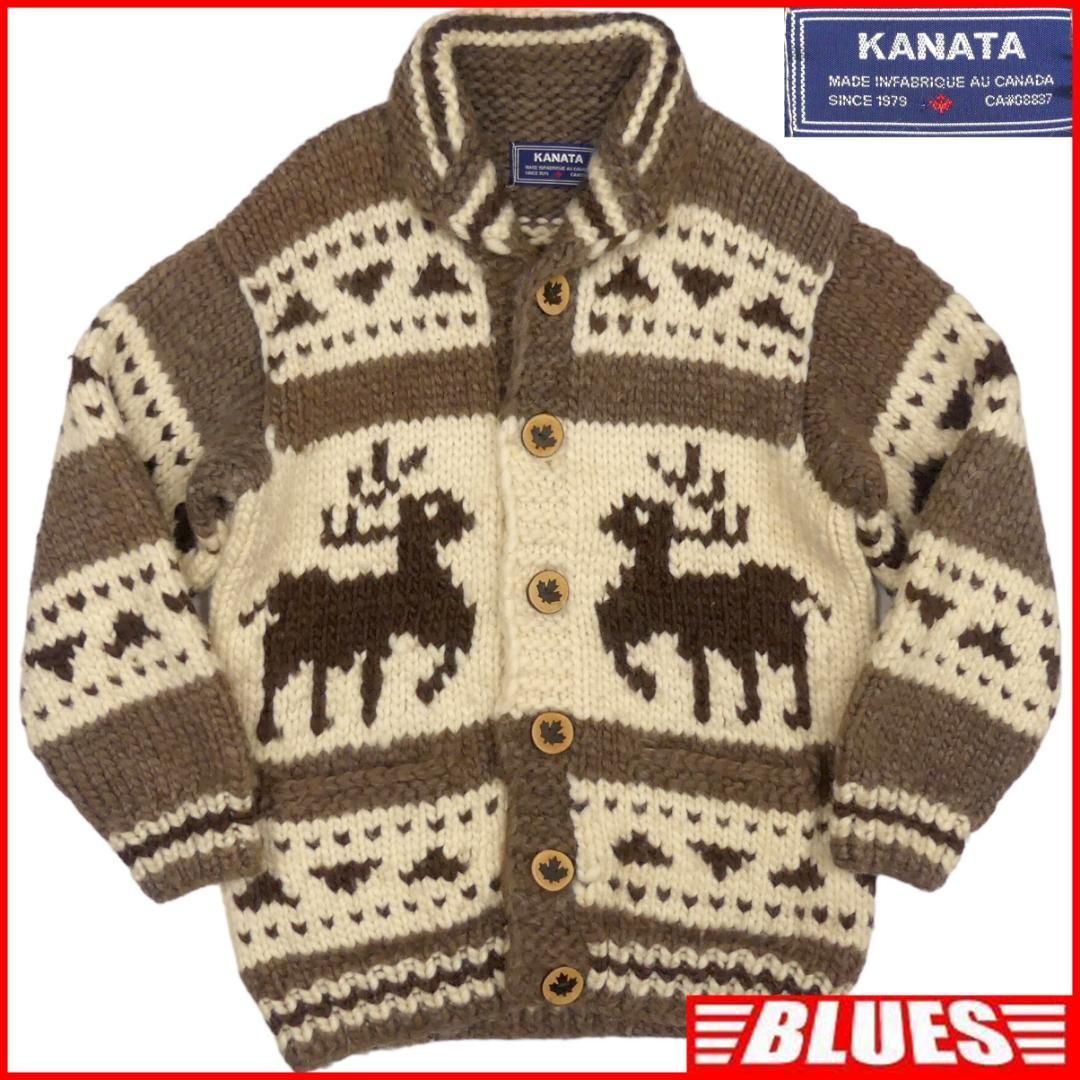 ✨超極美品✨Kanata ニット カウチンセーター カナダ製 L カナタ カウチン セーター kanata ニット L カナダ製 カナタ JJ766