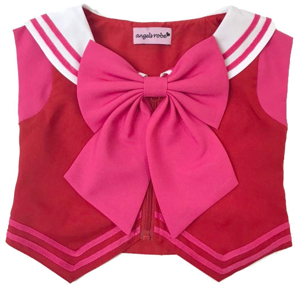 [天使のドレス屋さん] ダンス 衣装 子供 セーラー トップス キッズ こども お遊戯会 ガールズ 衣装 ハロウィン 仮装 セーラー服 (140 レッド)