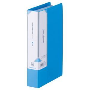 まとめ ビュートン 名刺ホルダー H192×W115×D30mm 240名用 ヨコ入れ スカイブルー INC-240-SB 1冊 ×15セット