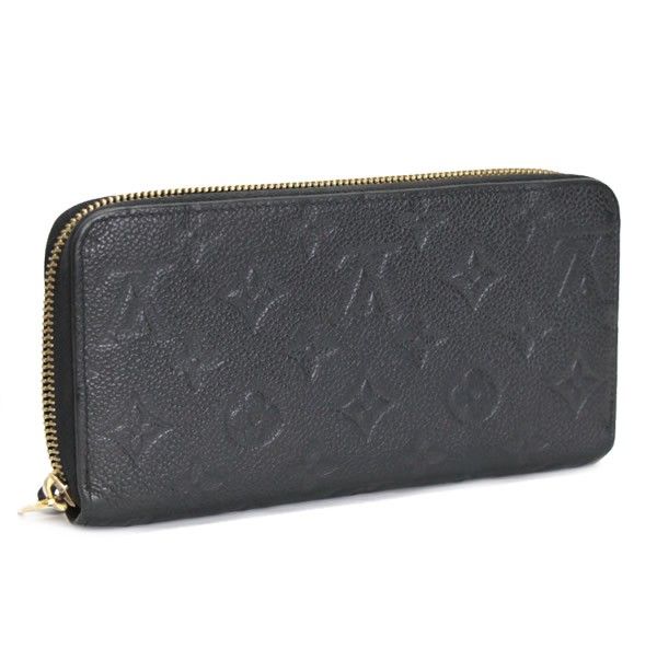 ルイヴィトン Louis Vuitton ジッピーウォレット ラウンドファスナー 長財布 モノグラムアンプラント 黒 M61864 71942