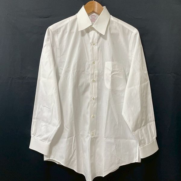 anc ブルックスブラザーズ BrooksBrothers 長袖シャツ 15-2 白 ヴィンテージ 無地 ワイシャツ メンズ 965072