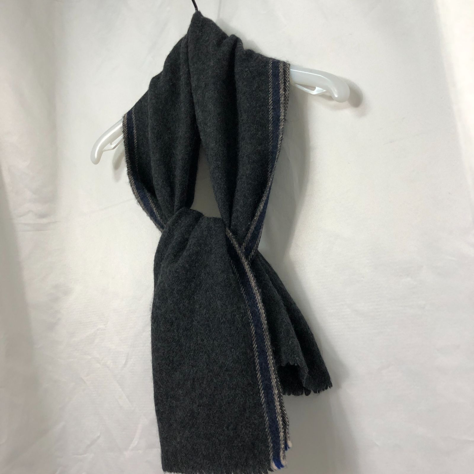 コムデギャルソン オム 縮絨ウール マフラー グレー アーカイブ COMME des GARCONS HOMME - コムデギャルソンオム24AWウール