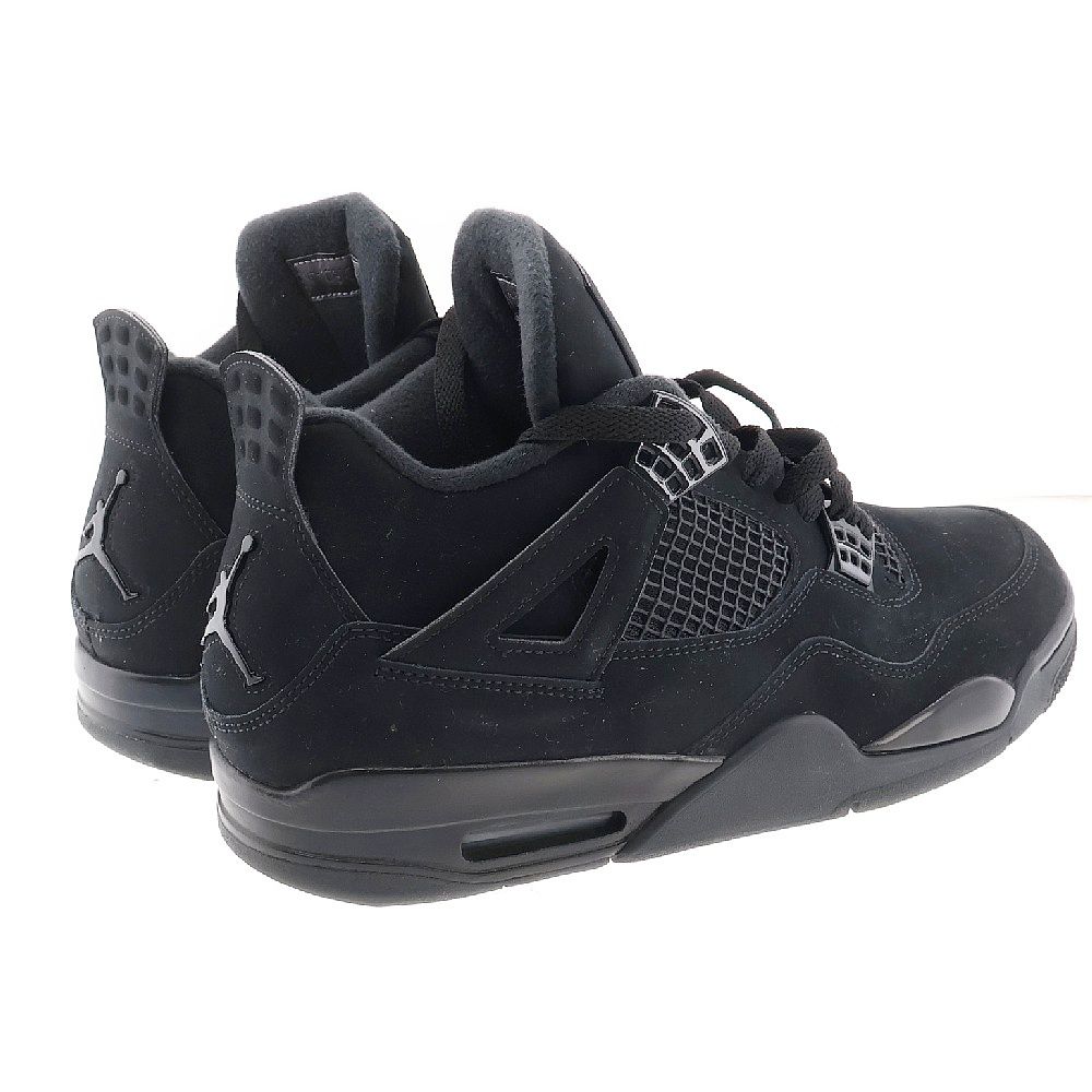 NIKE (ナイキ) AIR JORDAN 4 RETRO BLACK CAT エアジョーダン レトロ ブラックキャット ミッドカットスニーカー  ブラック US9.5/27.5cm - メルカリ