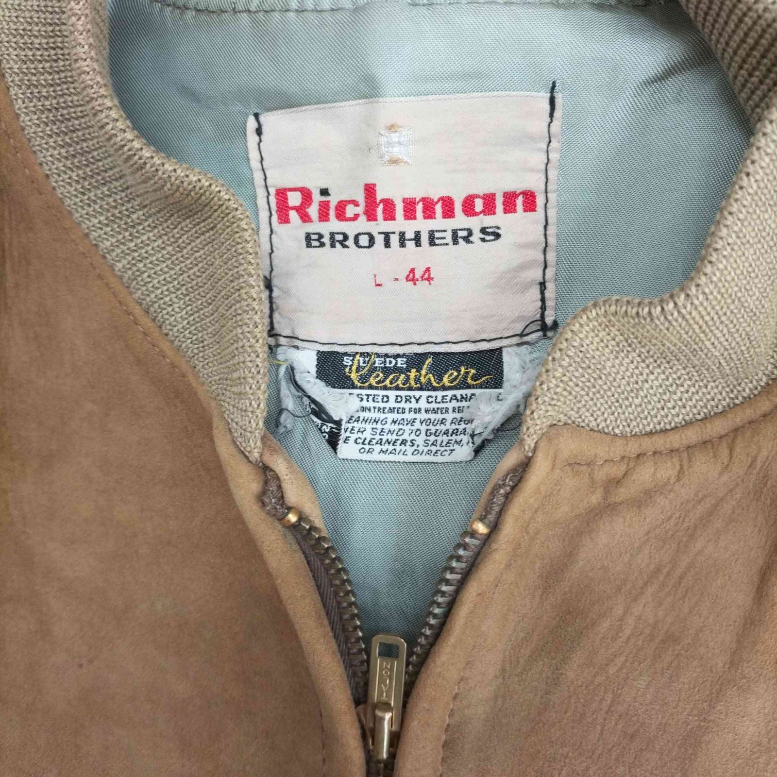 リッチマンブラザーズ RICHMAN BROTHERS 60s TALONジップ SUEDE 