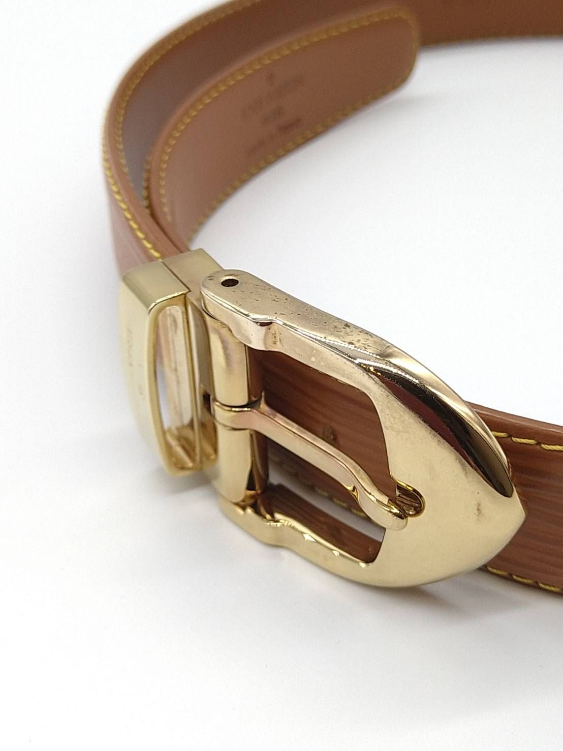 ルイヴィトン レザーベルト サンチュール クラシック ゴールド  