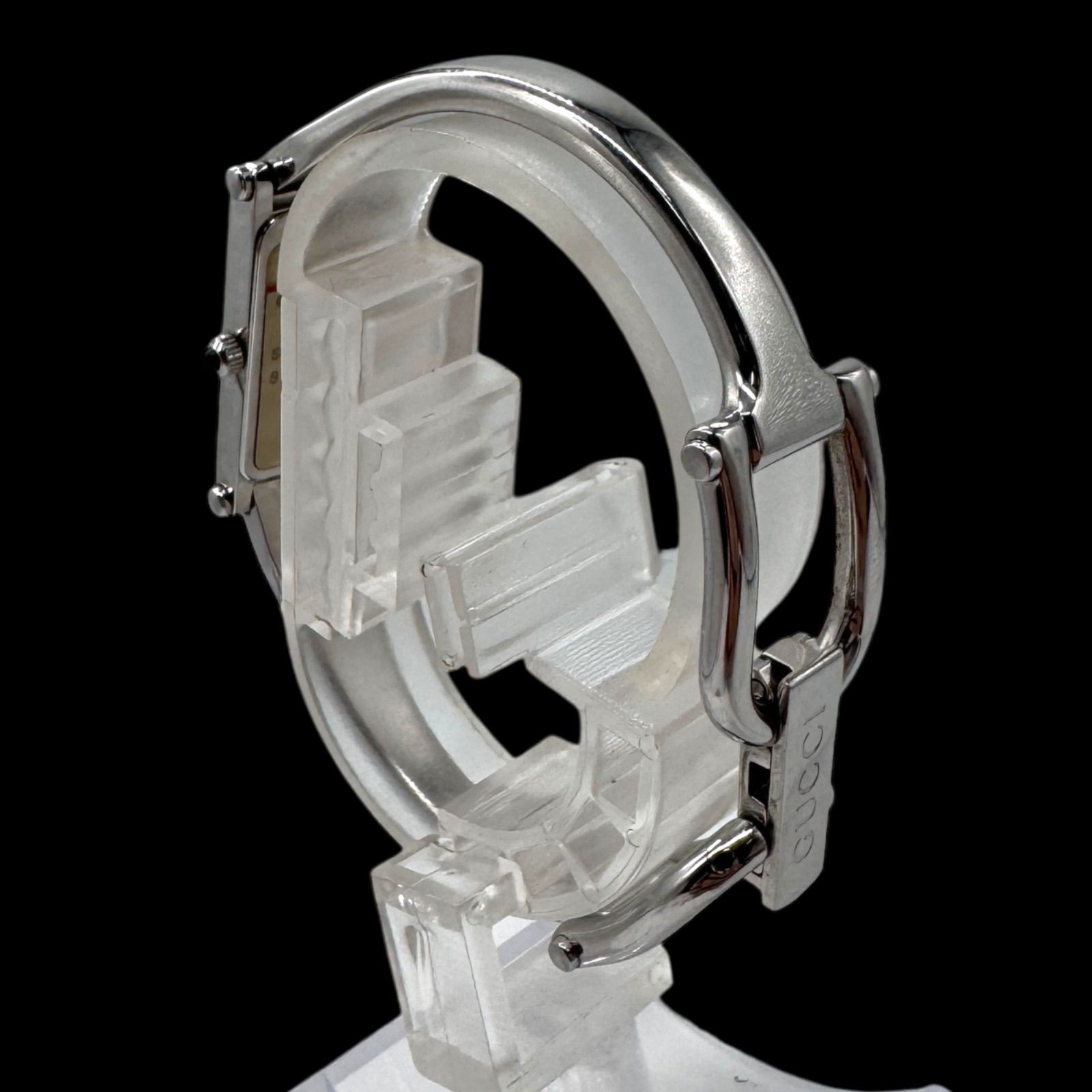 新品電池稼働 良品 GUCCI グッチ 1500L ピンクシェル文字盤 レディース