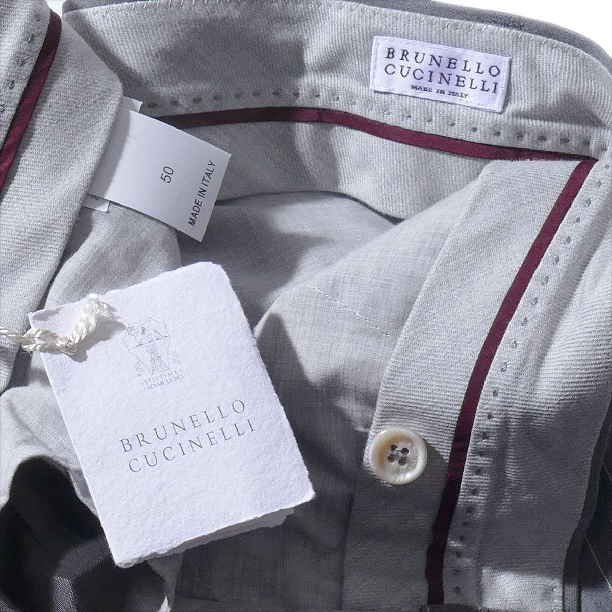 ブルネロクチネリ 春夏ストライプ トラウザーズ パンツ MW467L00H C012 メンズ BRUNELLO CUCINELLI