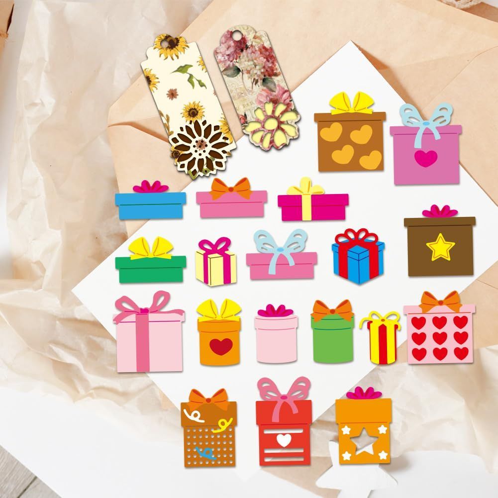 カッティングダイ 1セット ギフトボックス 炭素鋼 ステンシル スクラップブック カード作り BENECREAT ダイカットテンプレート 装飾