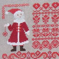 クロスステッチ完成品 Noël rouge クリスマスサンプラー