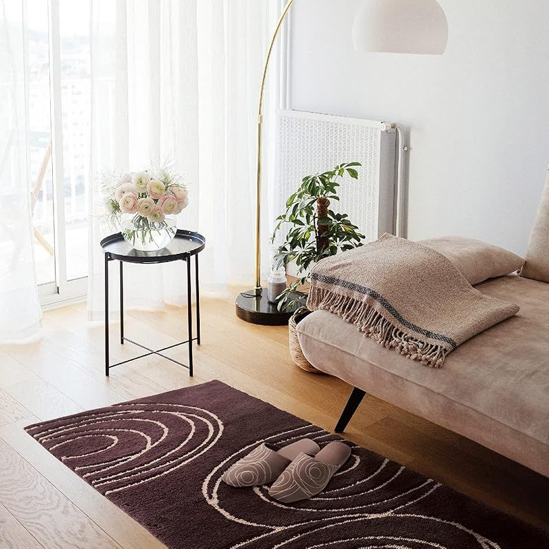 新着商品 センコー M home ジェネシー マット 約55× 120cm ブラウン キッチンマット 玄関マット 抗菌 防臭 洗える 0