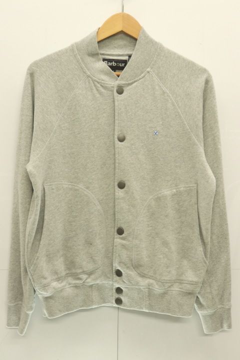 【中古】 Barbour メンズジャケット S スウェット ジャケット Barbour S グレー 灰 刺繍