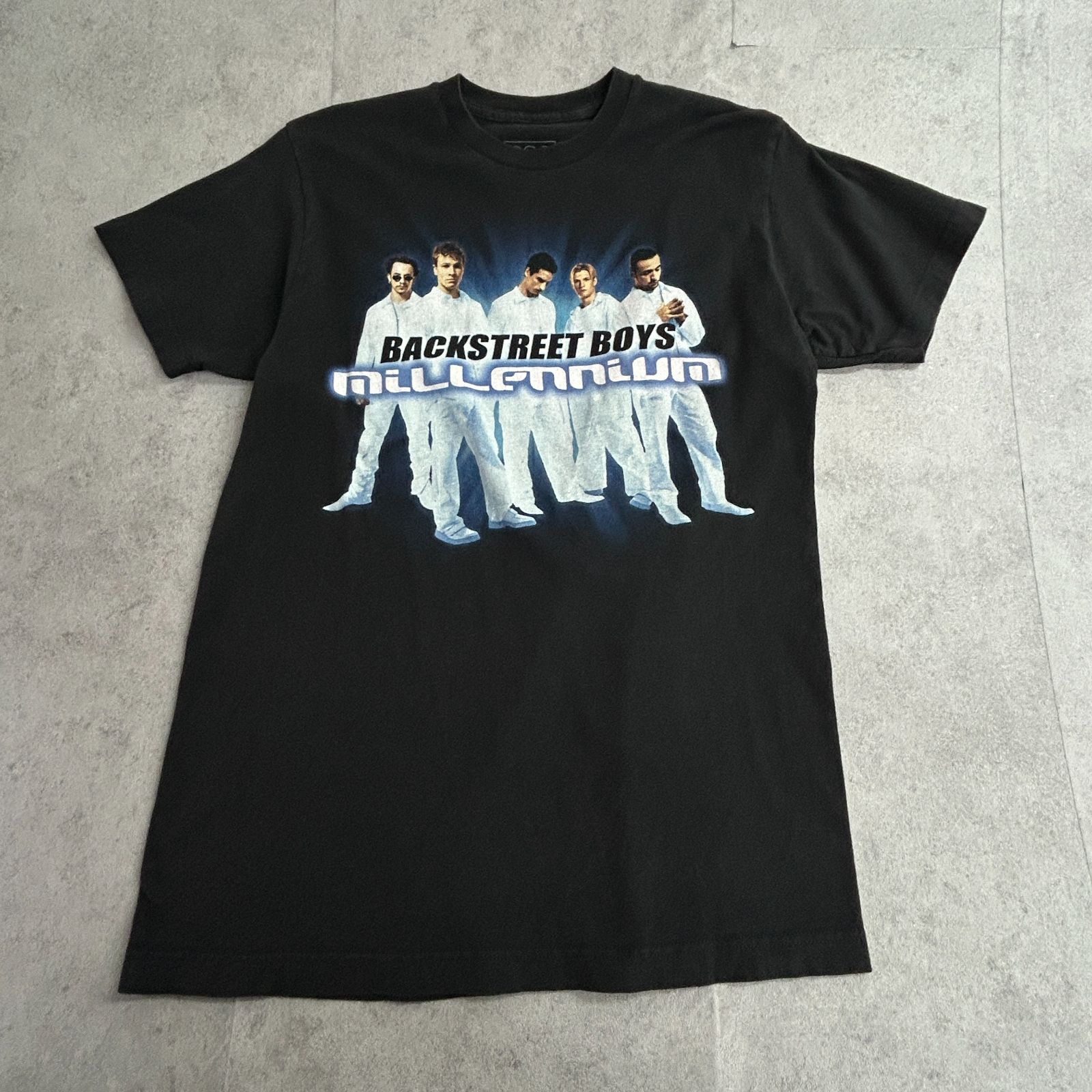 激レア　BACK STREET BOYS　バックストリート・ボーイズ　Millennium　ミレニアム　バンド　半袖Tシャツ　古着　ブラック　黒　M