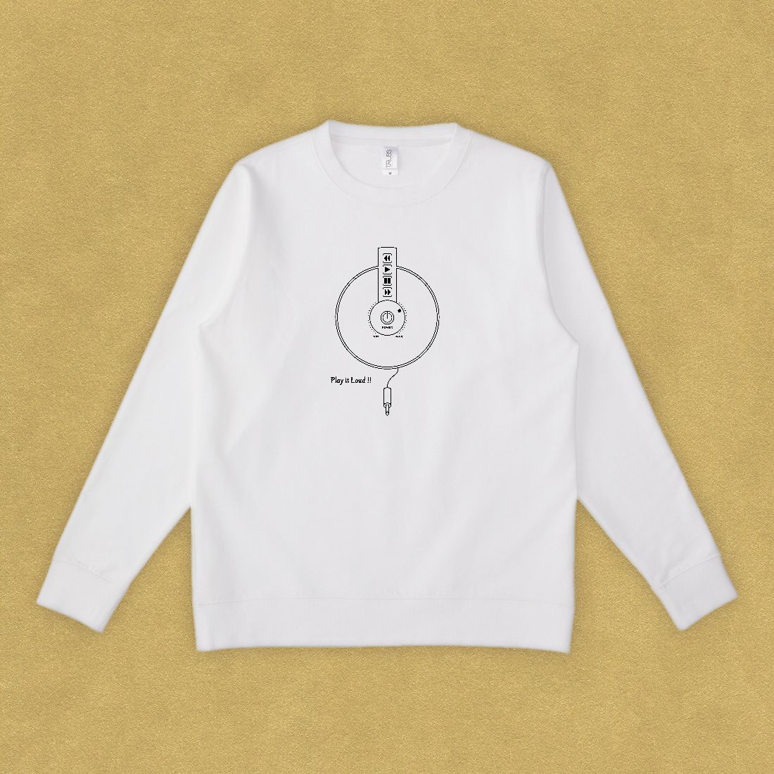 グラフィックスウェット　Play it Loud White -Sweat-