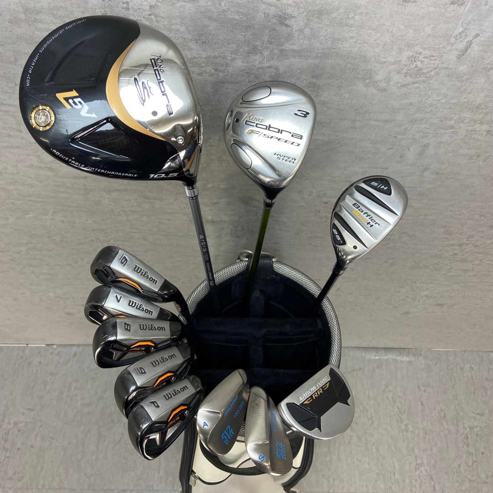 ウィルソン　ブリヂストン　メンズゴルフ11本セット　R　右利き用　キャディバッグ コブラ ウィルソン メンズゴルフ11本セット 右利き用 キャディ