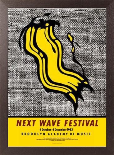 リキテンスタイン作品 Next Wave Festival 1983 アートポスター 木製アートフレーム付 91.5×61cm ロイ リキテンスタイン作品