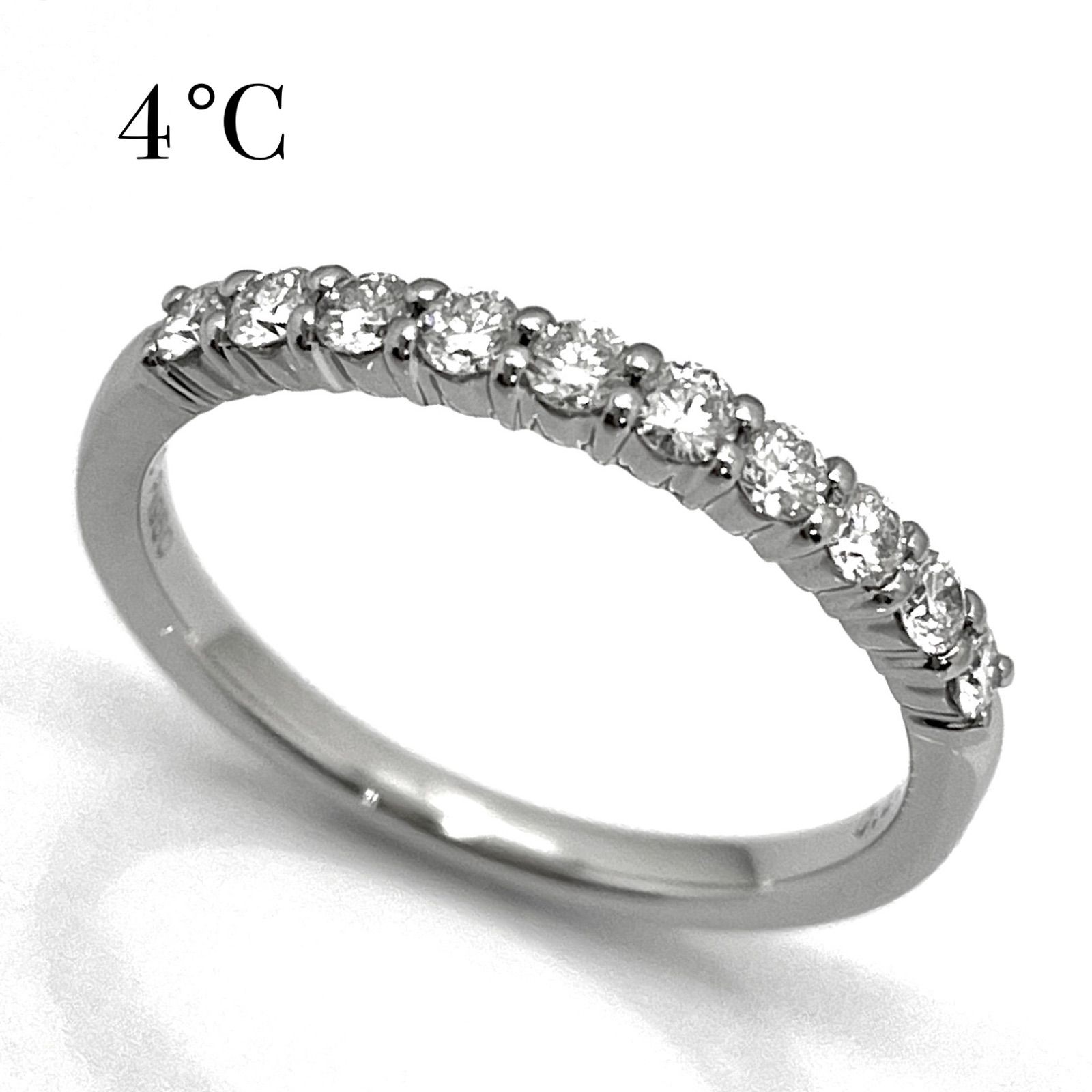 4℃ | ヨンドシー ハーフエタニティ ダイヤリング 0.270ct Pt950 10号