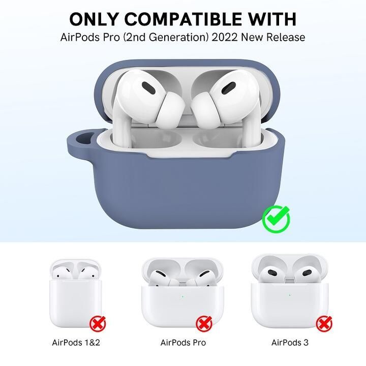 メルカリShops - AHA AirPods Pro2用シリコン 蓋連体 カラビナ付 保護ケース 8色