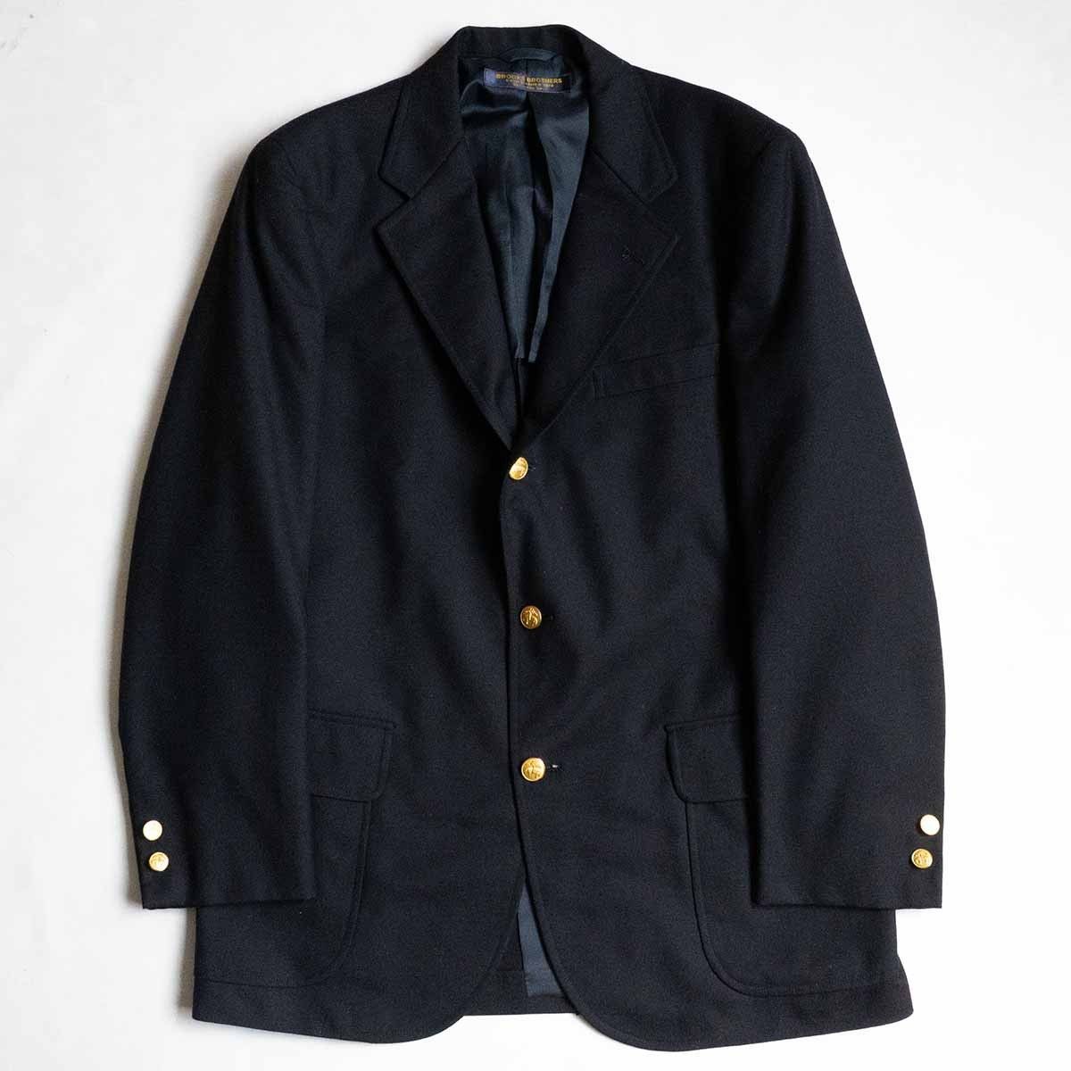 最高級品】BROOKS BROTHERS【テーラードジャケット /紺ブレ】A7 金牡丹 