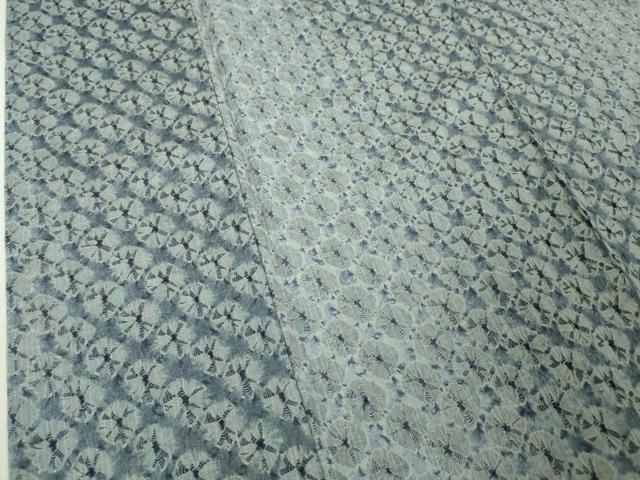 平和屋本店□極上 紬 漢方染 蜘蛛絞り 健勝苑扱い 逸品 未使用  