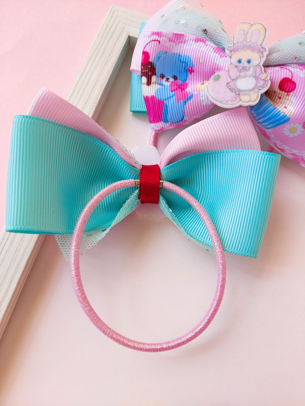 ❣️姫かわうさちゃん リボンリボン☆2つセット❣️キッズヘアゴム  