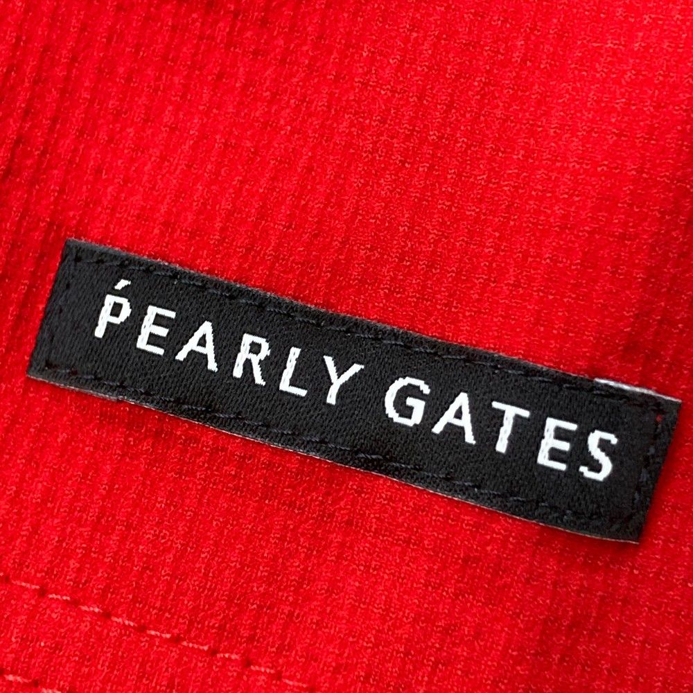 サイズ：1 PEARLY GATES パーリーゲイツ  ハイネック半袖Tシャツ  レッド系 [240101430138] ゴルフウェア レディース ストスト サイズ：1 PEARLY GATES パーリーゲイツ ハイネック半袖Tシャツ