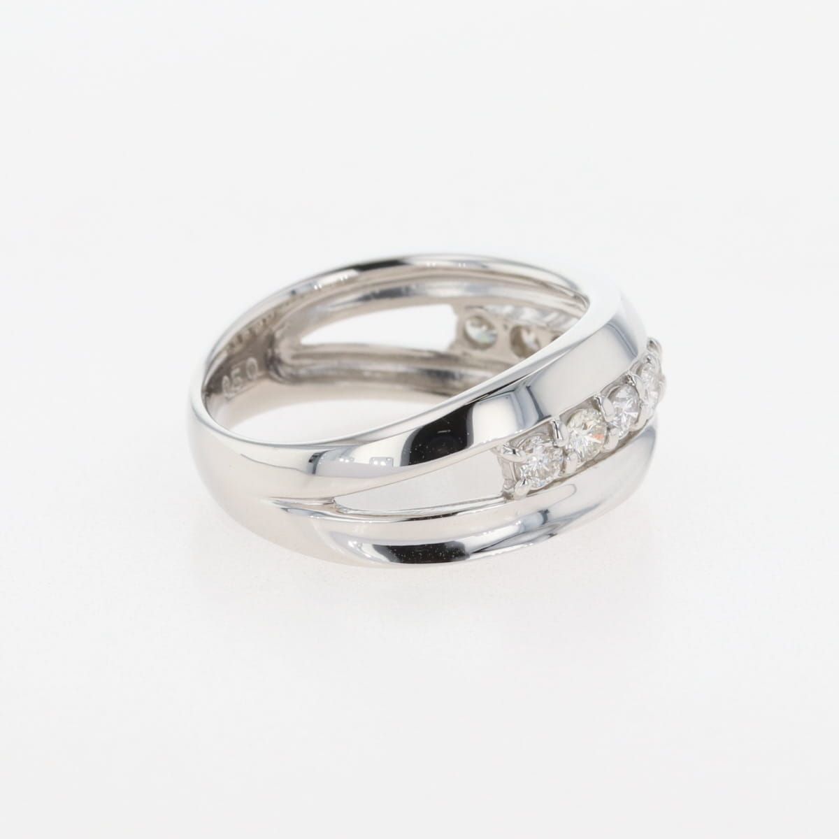 メレダイヤ デザインリング プラチナ 指輪 リング 11号 Pt900  