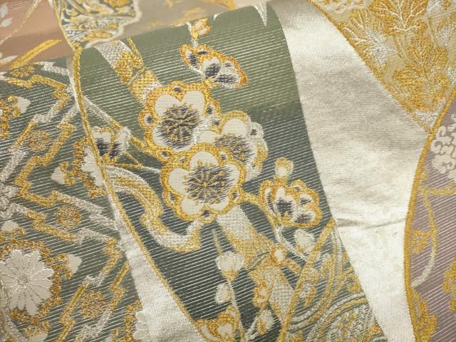 京袋帯 金彩の上品織柄 正絹 AO-2875 京袋帯 金彩の上品織柄 正絹 AO-2875 着物・浴衣