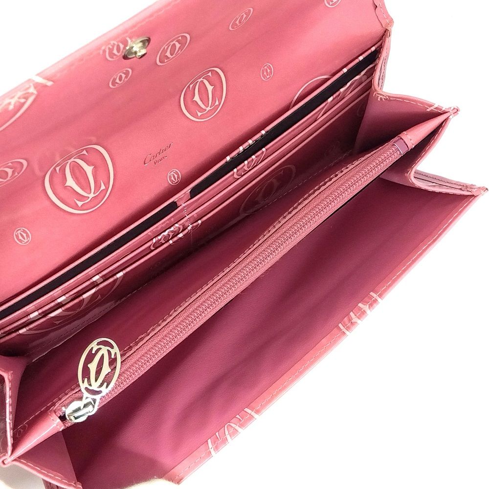 カルティエ Cartier ハッピーバースデー 長財布 パテントレザー  