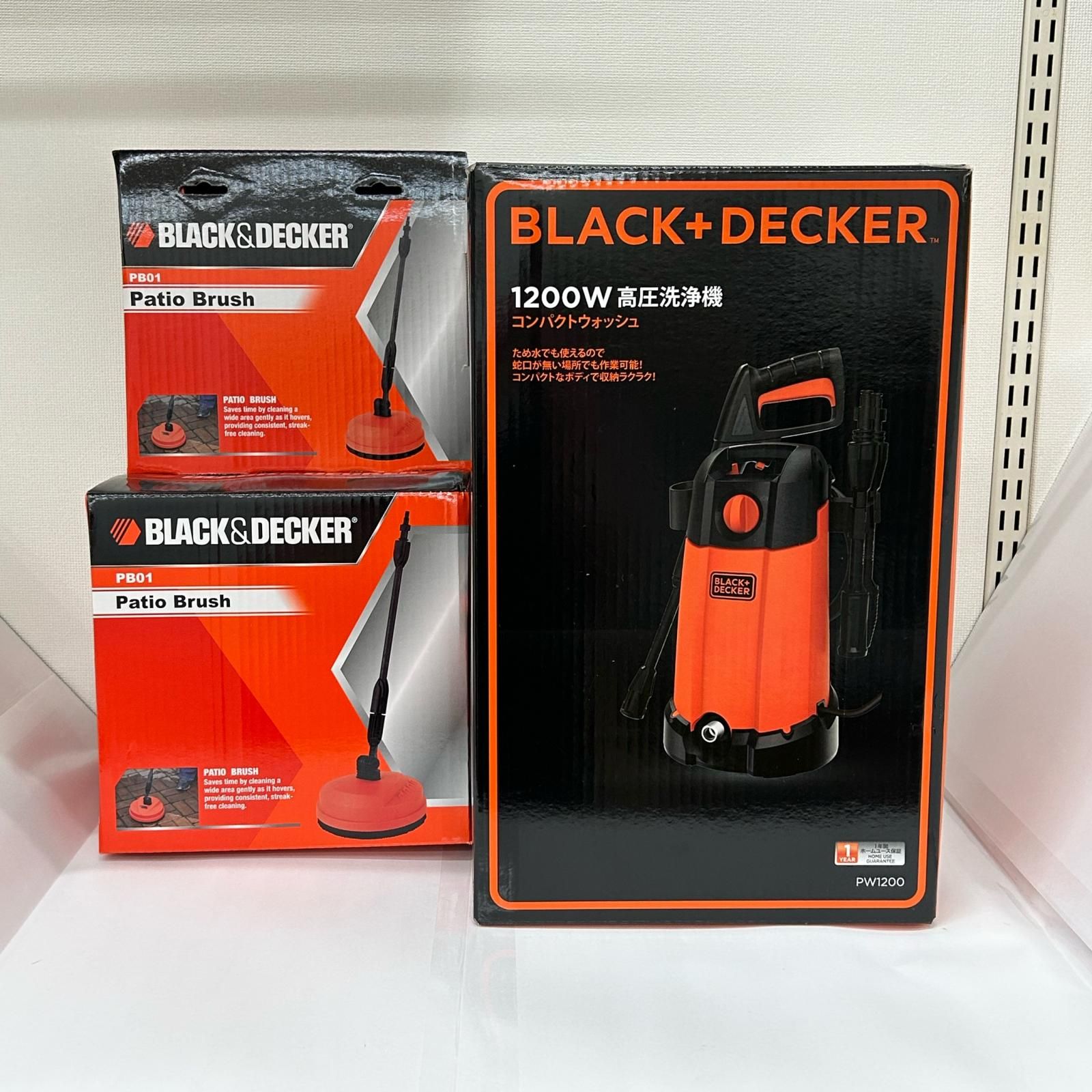 BLACK DECKER ブラックアンドデッカー 高圧洗浄機 PW1200 ブラック×オレンジ