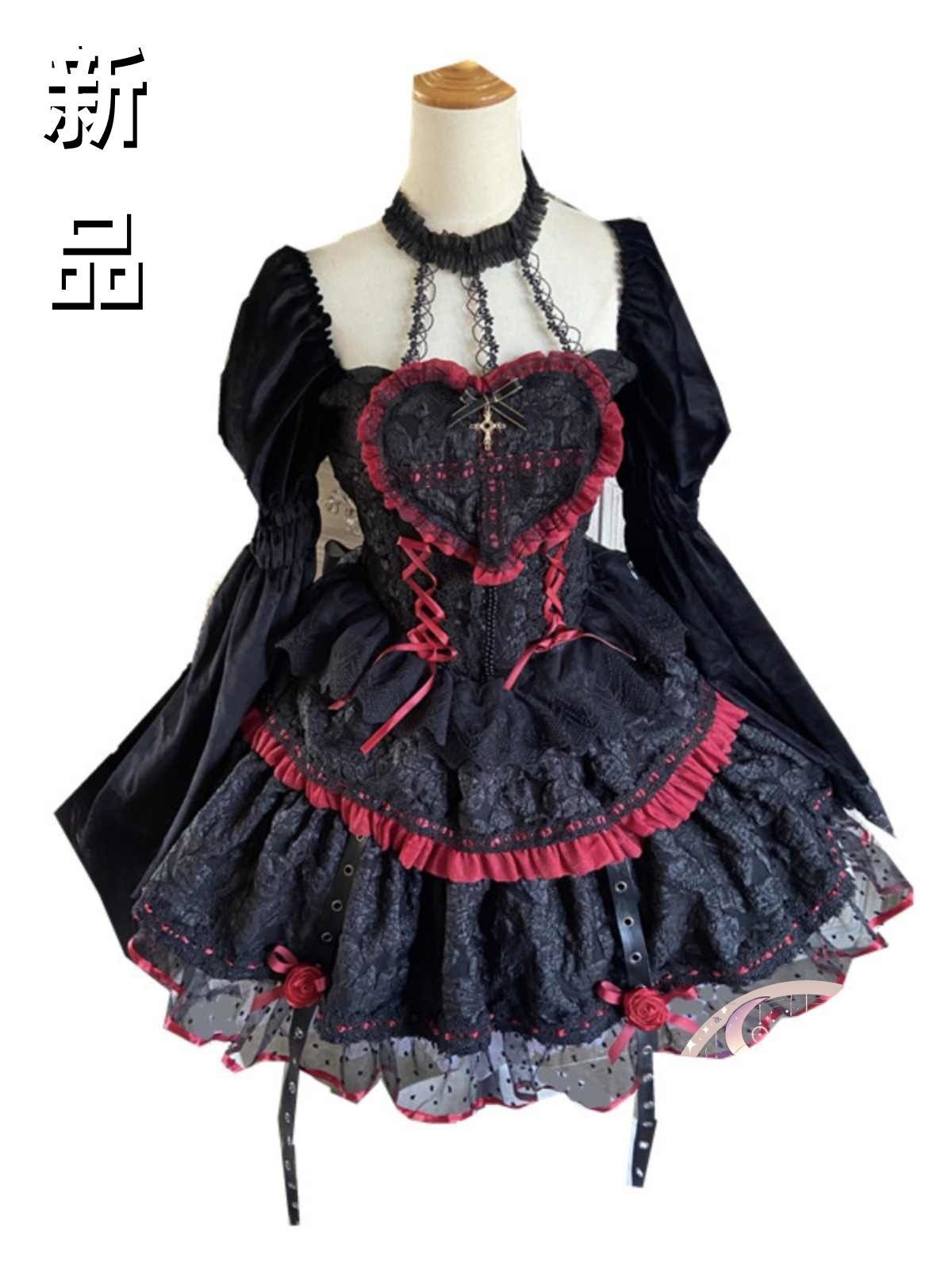 オリジナル ゴシック 暗黒系 吸血鬼 レース JSK ワンピース　L182＃ オリジナル ゴシック 暗黒系 吸血鬼 レース JSK ワンピース L182＃