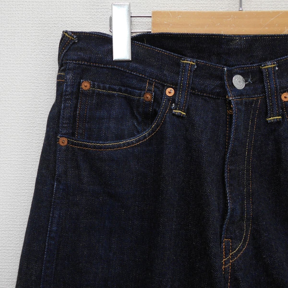 EVISU エヴィス 9100 レギュラーストレート デニムパンツ 色落ち加工