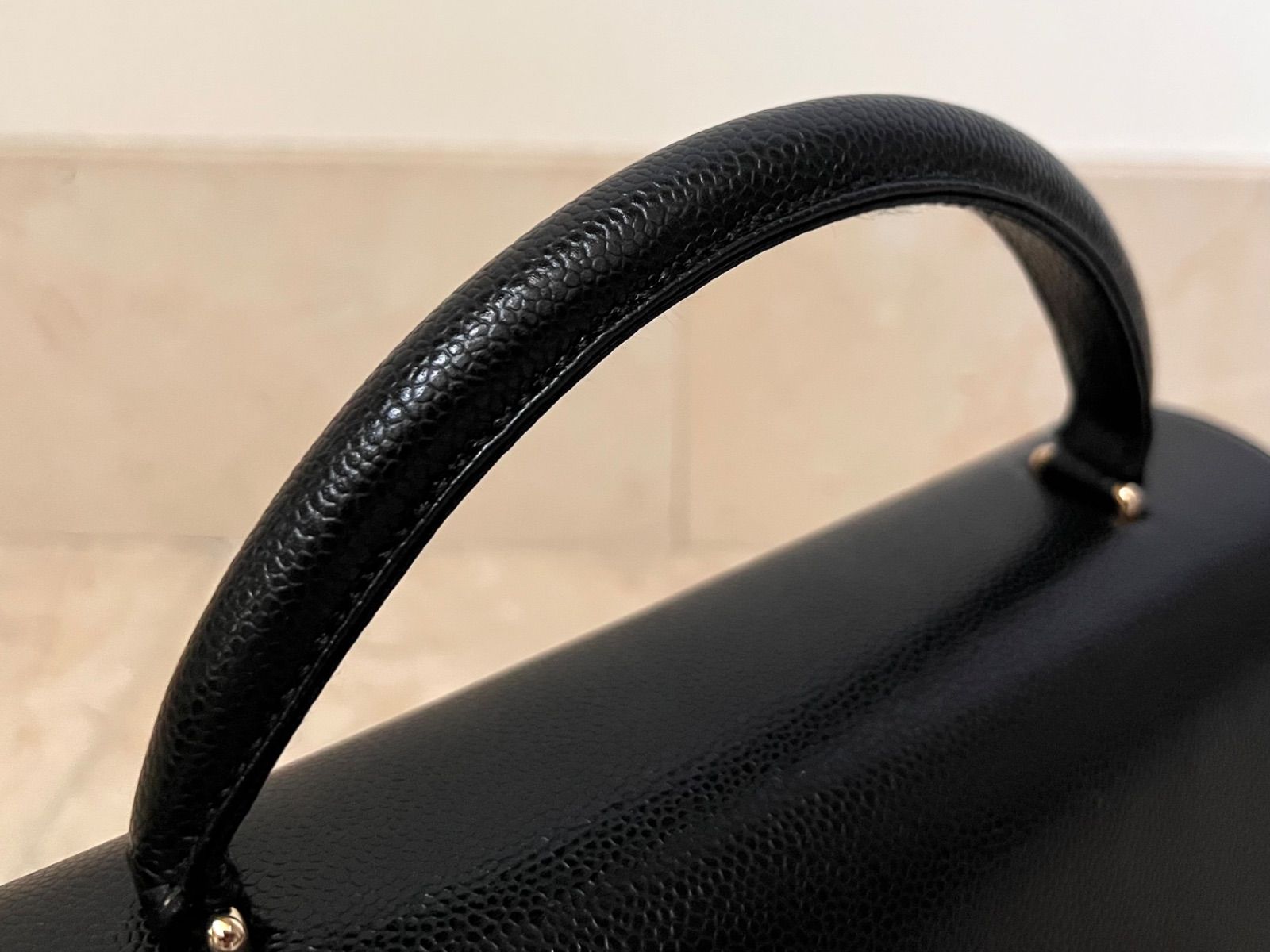 シャネル CHANEL ヴィンテージ トップハンドル ケリー型 ハンドバッグ 
