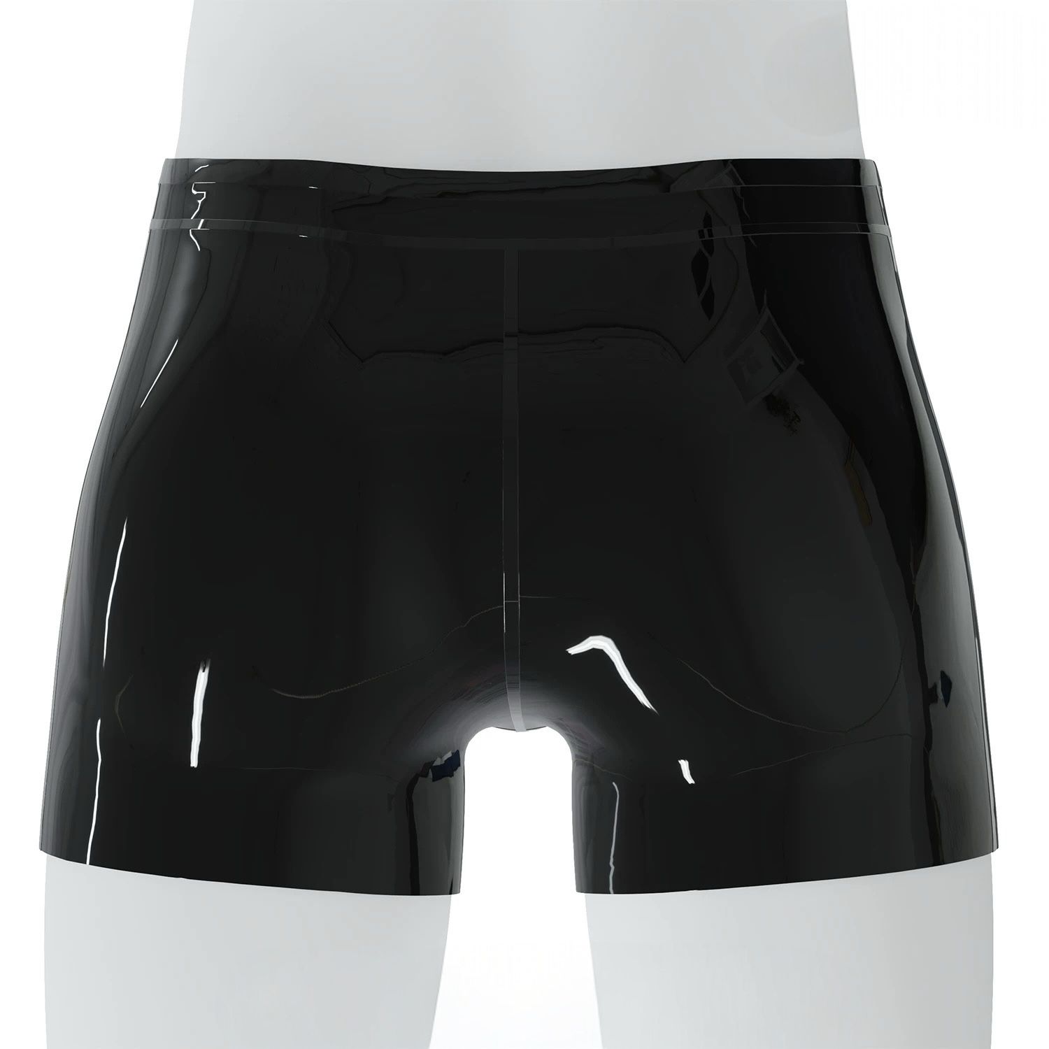 ラテックス製 メンズ タイツ パンツ ショーツ 立体 ボクサー 黑 M L セクシー