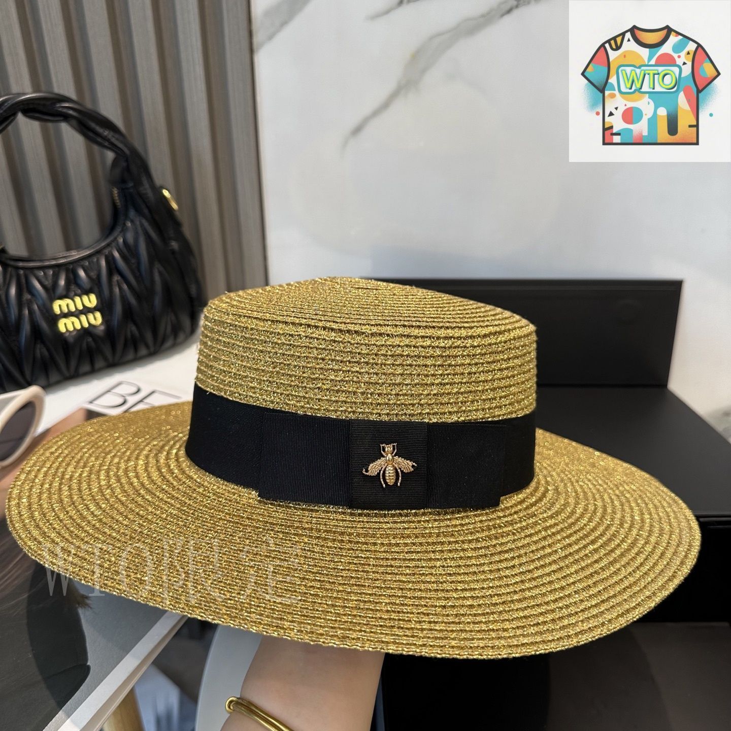 今日WTO】Gucci クラシックストローハット-1-4-JX12 - メルカリ