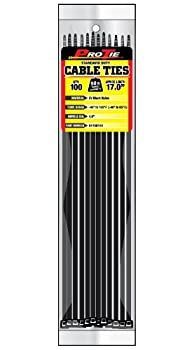 Pro Tie B17SD100 17-Inch Standard Duty Cable Tie UV Black Nylon 100-Pack by Pro Tie