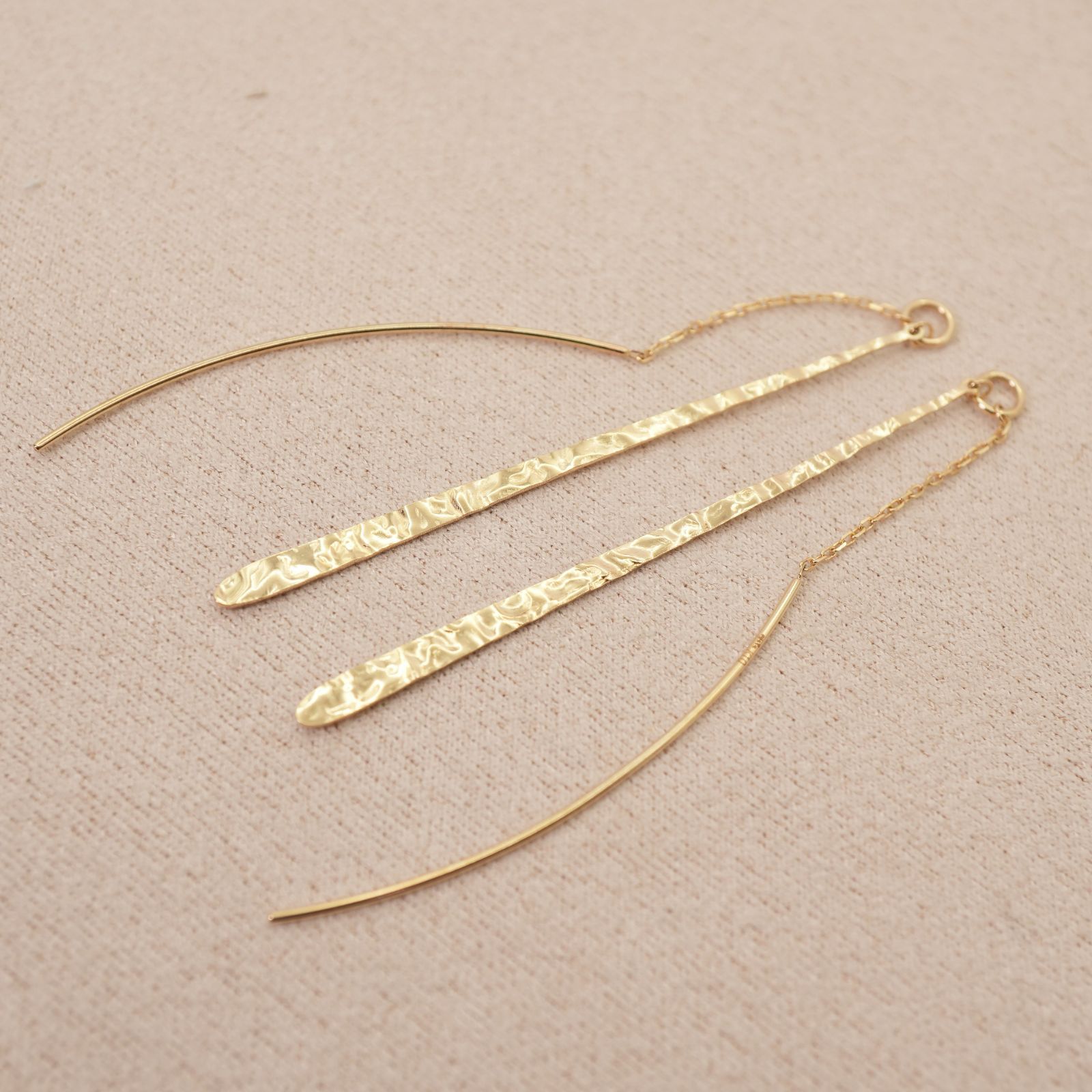 アガット テクスチャー アメリカン K10 ピアス プレート/25-667S