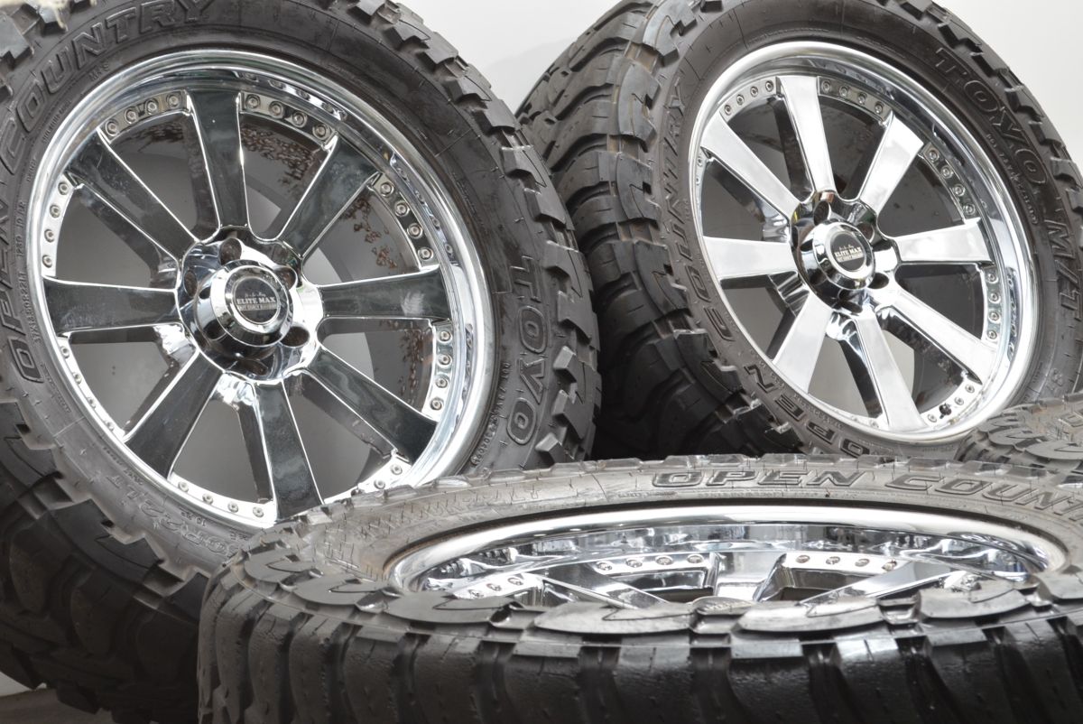 品 エリートマックス ELITEMAX 22in 9.5J 10 PCD139.7 オープンカントリー 37×13.50R22LT ハマーH3 FJクルーザー ランクル 80
