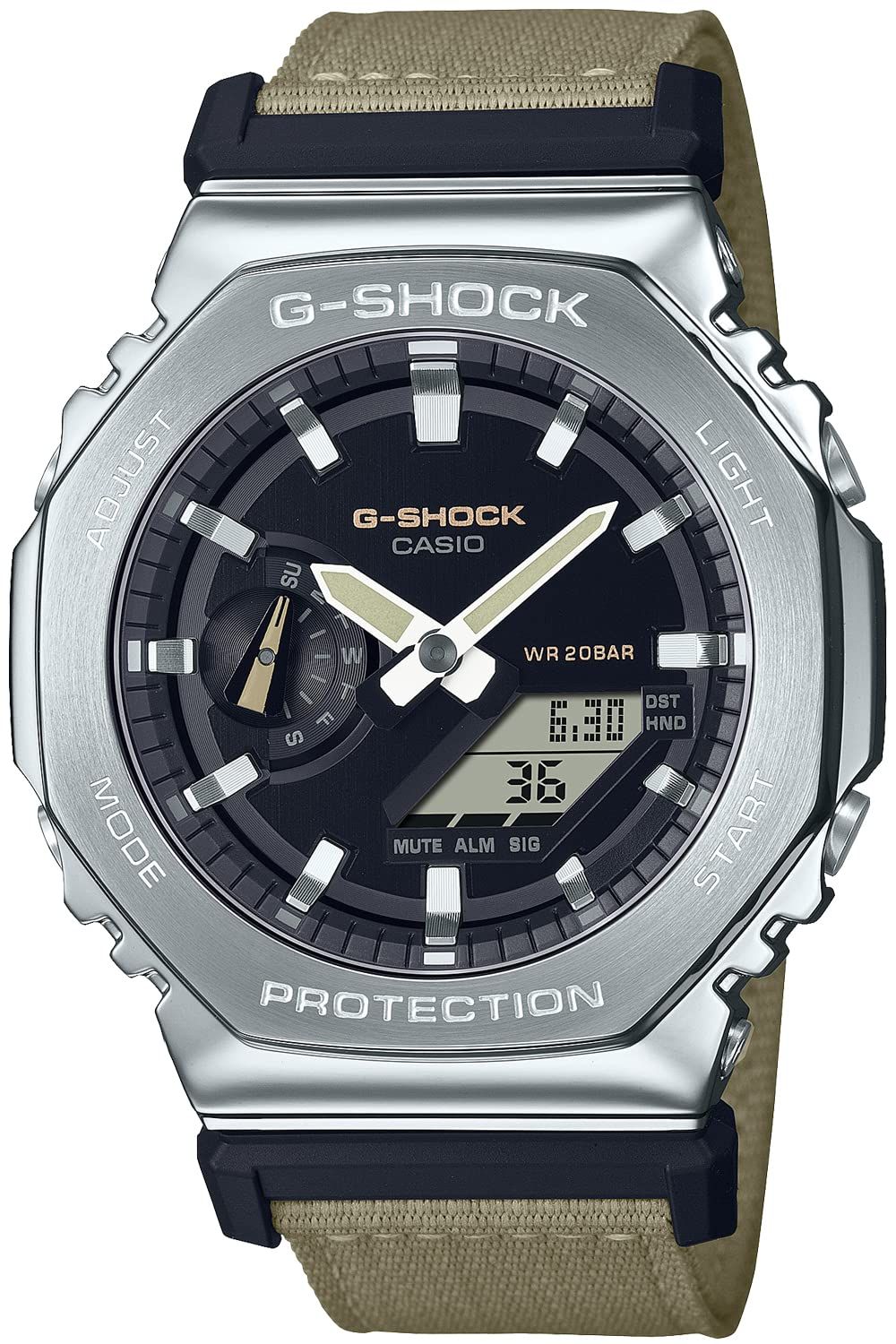 カシオ 腕時計 ジーショック メタルカバード GM-2100C-5AJF メンズ ベージュ