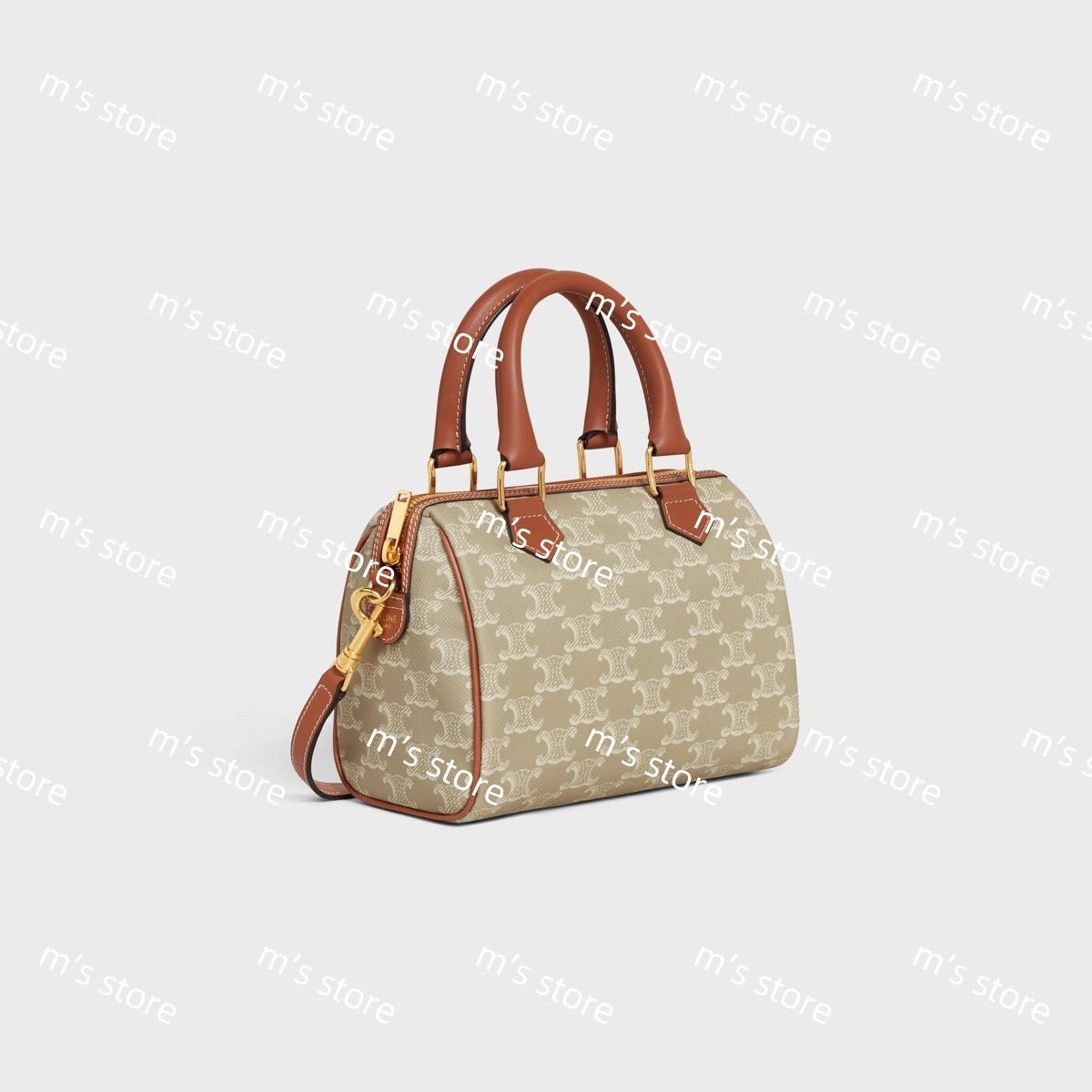 新品 CELINE スモール ボストン セリーヌ トリオンフ グレージュ 