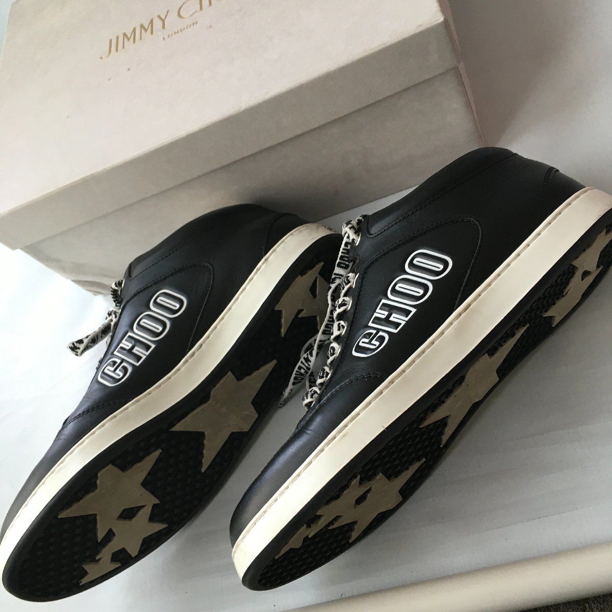 美品 JIMMY CHOOジミーチュウ スニーカー 37 1/2 - メルカリ