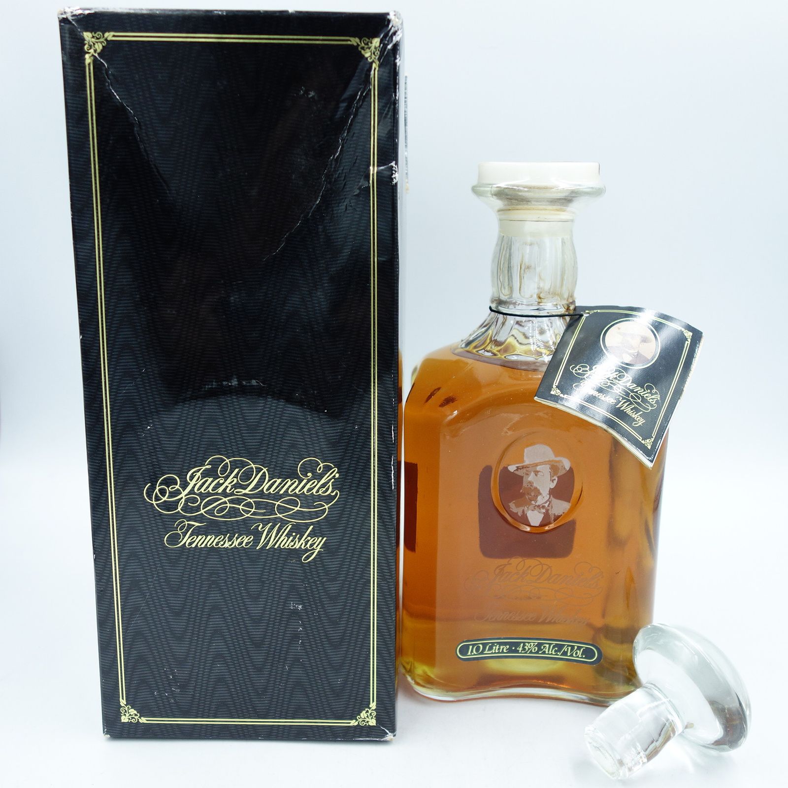 古酒☆ジャックダニエル 125周年記念ボトル デキャンタ ＊箱 替栓付