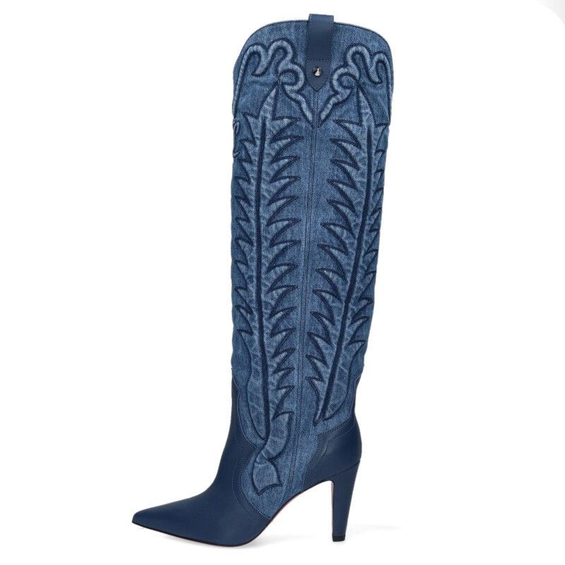 クリスチャンルブタン デニムロングブーツ