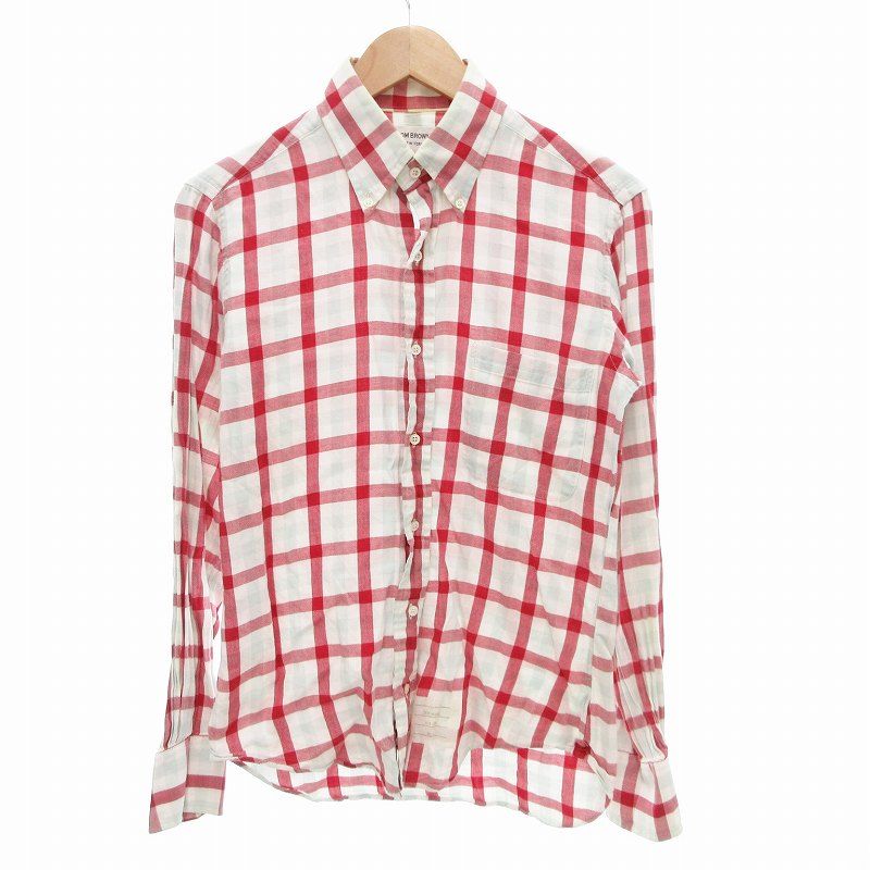 THOM BROWNEトムブラウン ボタンダウン シャツ 1 USA製 チェック トムブラウン THOM BROWNE BDシャツ ボタンダウン チェック 1
