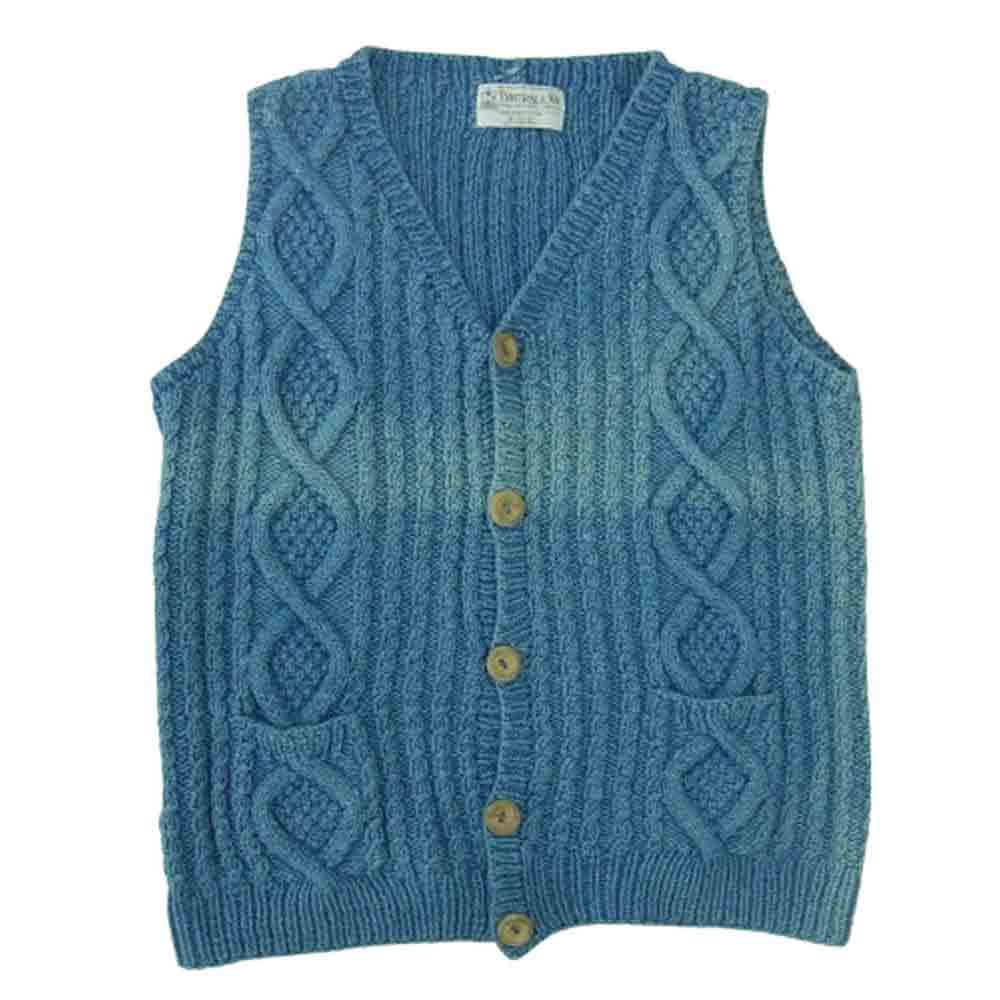 インバーアラン コットンベスト 9H 38 デニムヤーン インディゴ 英国製 インバーアラン コットンベスト 9H 38 デニムヤーン インディゴ 英国製