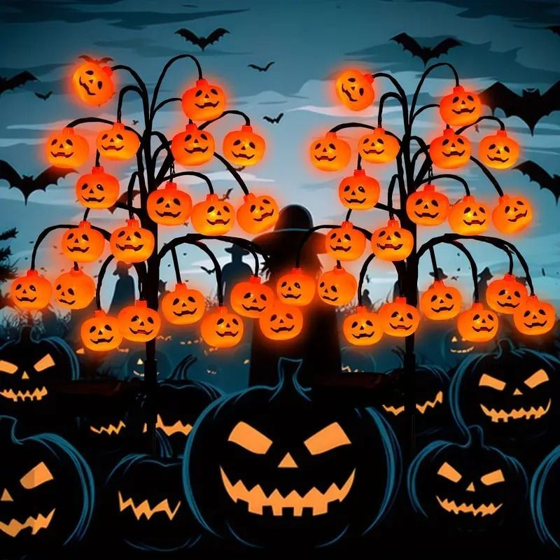ハロウィン ハロウィングッズ ソーラーライト ソーラー充電 ジャックオーランタン ツリー かぼちゃ カボチャ ナイトライト ガーデニングライト
