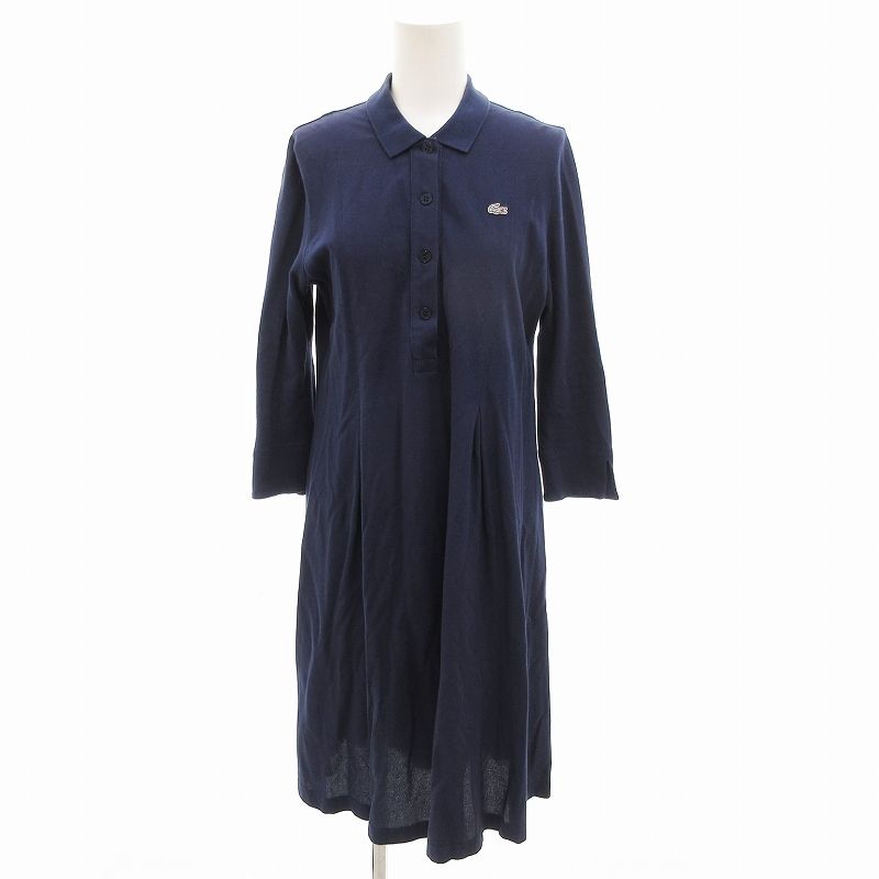 LACOSTE ポロワンピース　ネイビー LACOSTE - 【美品】LACOSTE ラコステ ポロシャツワンピース