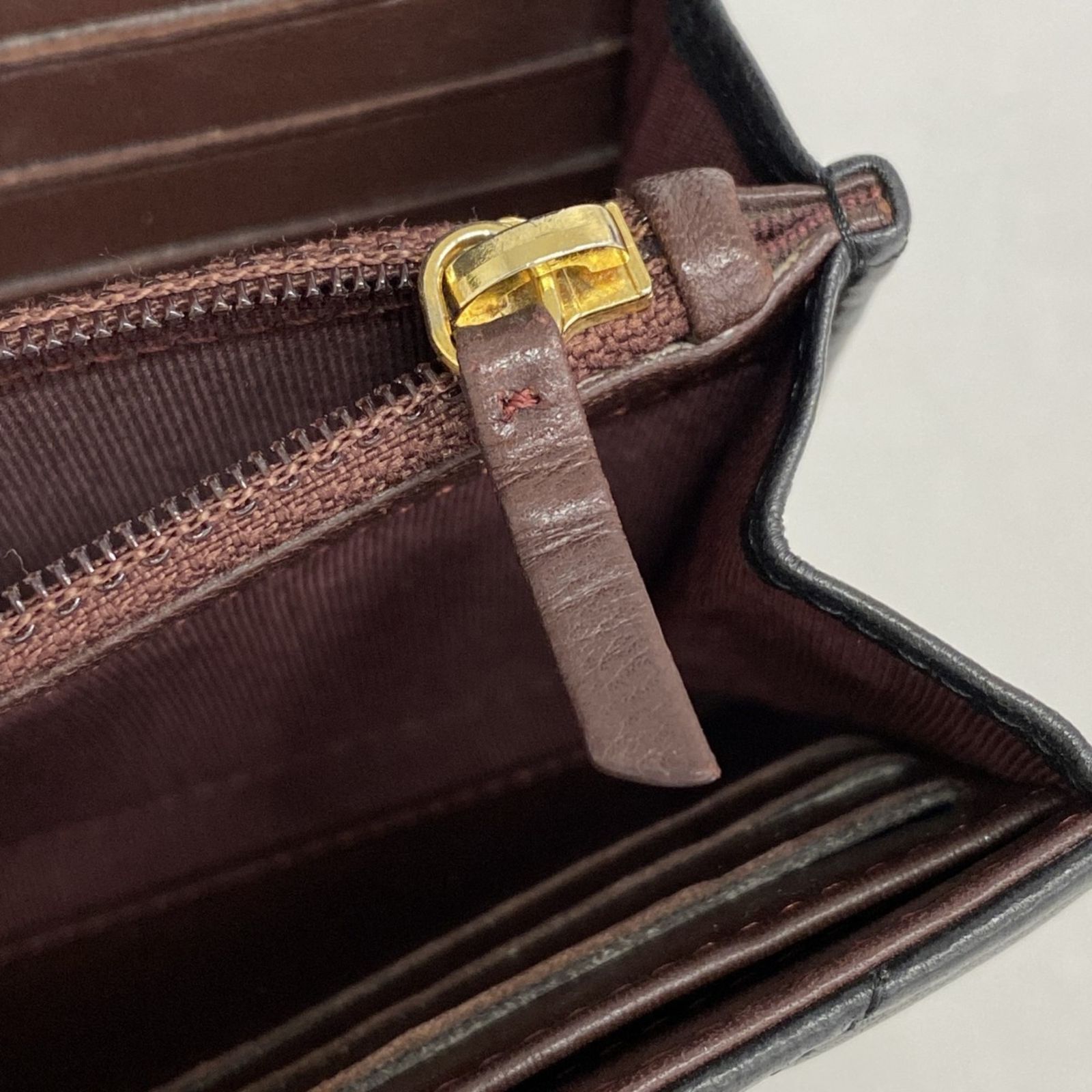 美品　シャネル　ラムスキン　マトラッセ　長財布　ブラック　ブラウン シャネル(Chanel) シャネル 長財布 マトラッセ ラムスキン