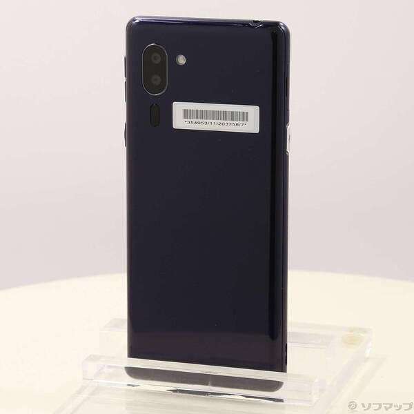 中古品〕 シンプルスマホ5 32GB ネイビーブルー A001SH SoftBank