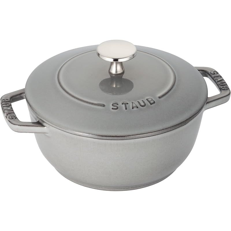 staub ストウブ ワナベ グレー S 16cm 両手 鋳物 ホーロー 鍋 炊飯 1合 IH対応 日本正規販売品 Wa-NABE 40501-002 0